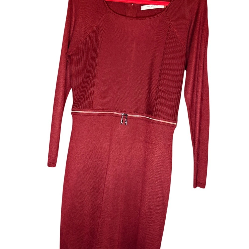Chic Maroon Long Sleeve Dress